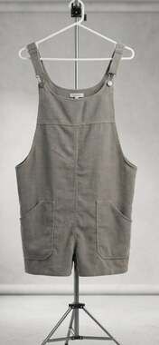 ChicSoul Corduroy Overall Romper Shortalls with Pockets Size 1X